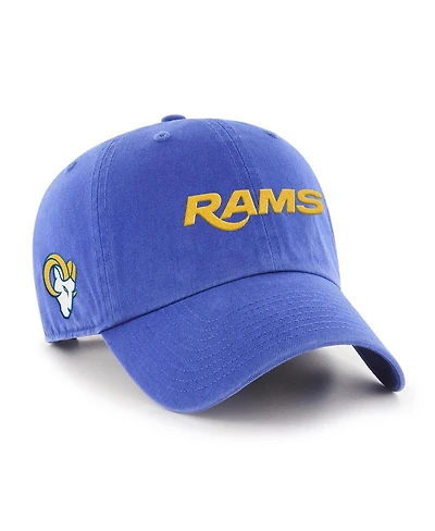 '47 Brand Men's Royal Los Angeles Rams Script Clean Up Adjustable Hat