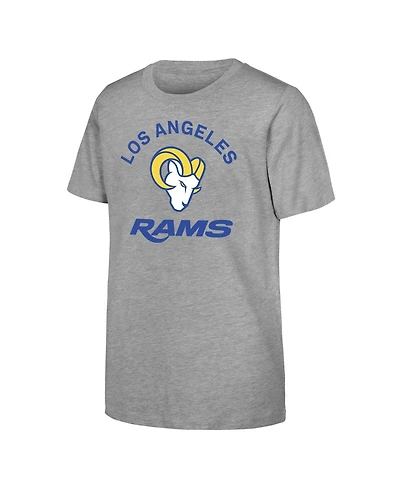 Outerstuff Big Boys and Girls Gray Los Angeles Rams Play Action Short Sleeve T-Shirt