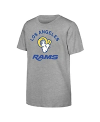 Outerstuff Big Boys and Girls Gray Los Angeles Rams Play Action Short Sleeve T-Shirt