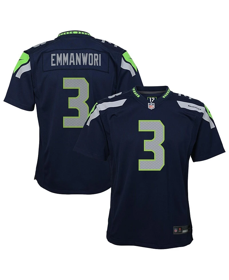 Nike Big Boys and Girls Nick Emmanwori College Navy Seattle Seahawks Game Jersey