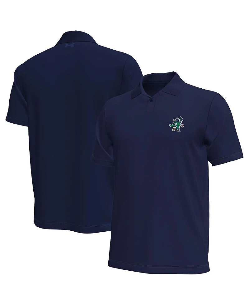 Under Armour Men's Navy Notre Dame Fighting Irish Golf Leprechaun Lightweight Motion Polo Shirt