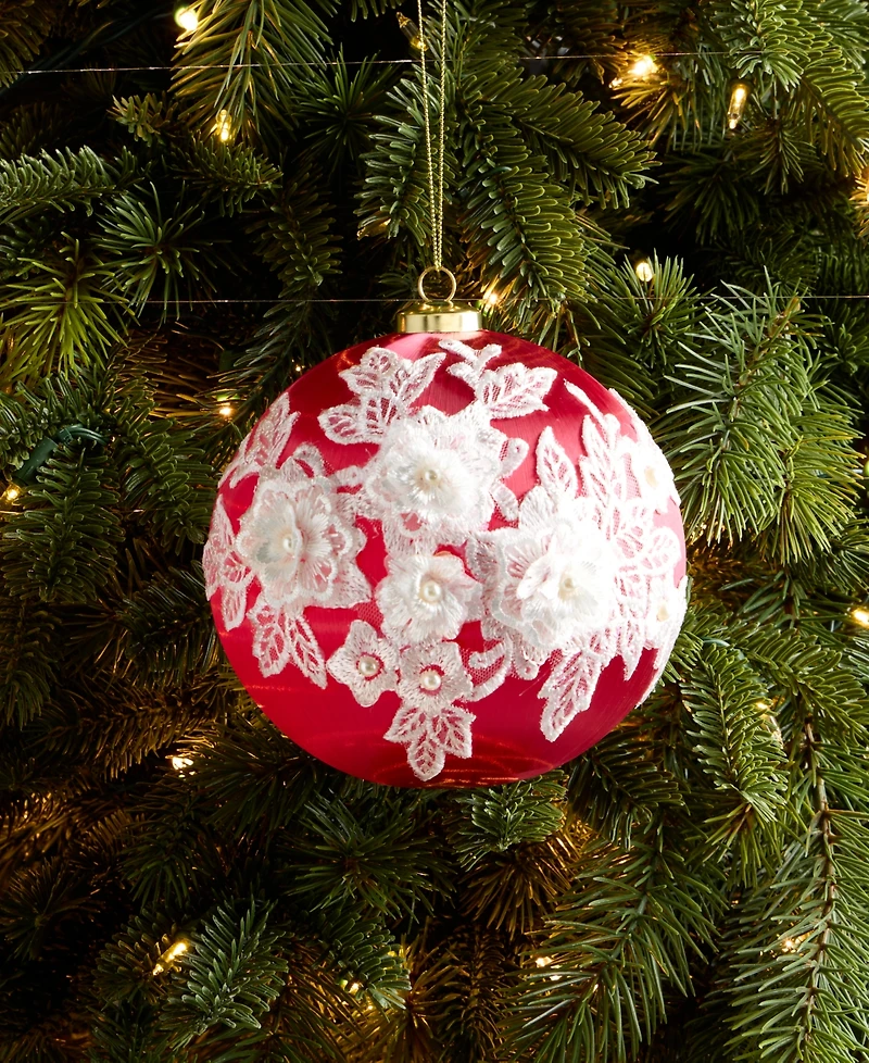 Holiday Lane Holiday Toile Ball Ornament, Macy's Exclusive