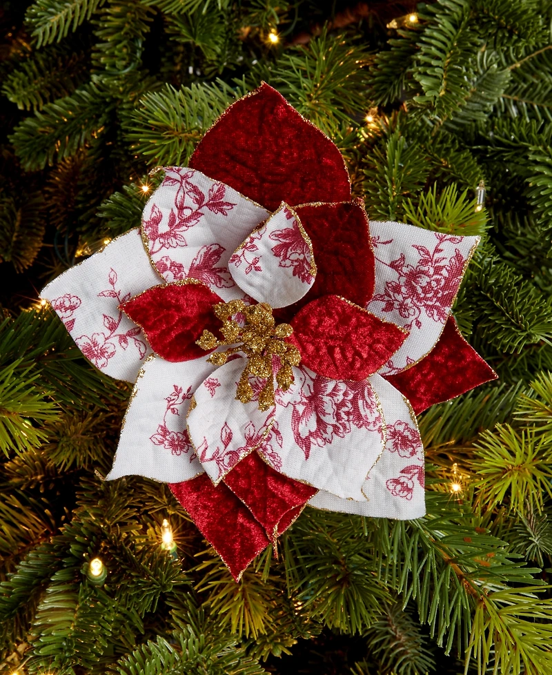 Holiday Lane Holiday Toile Flower Clip, Macy's Exclusive