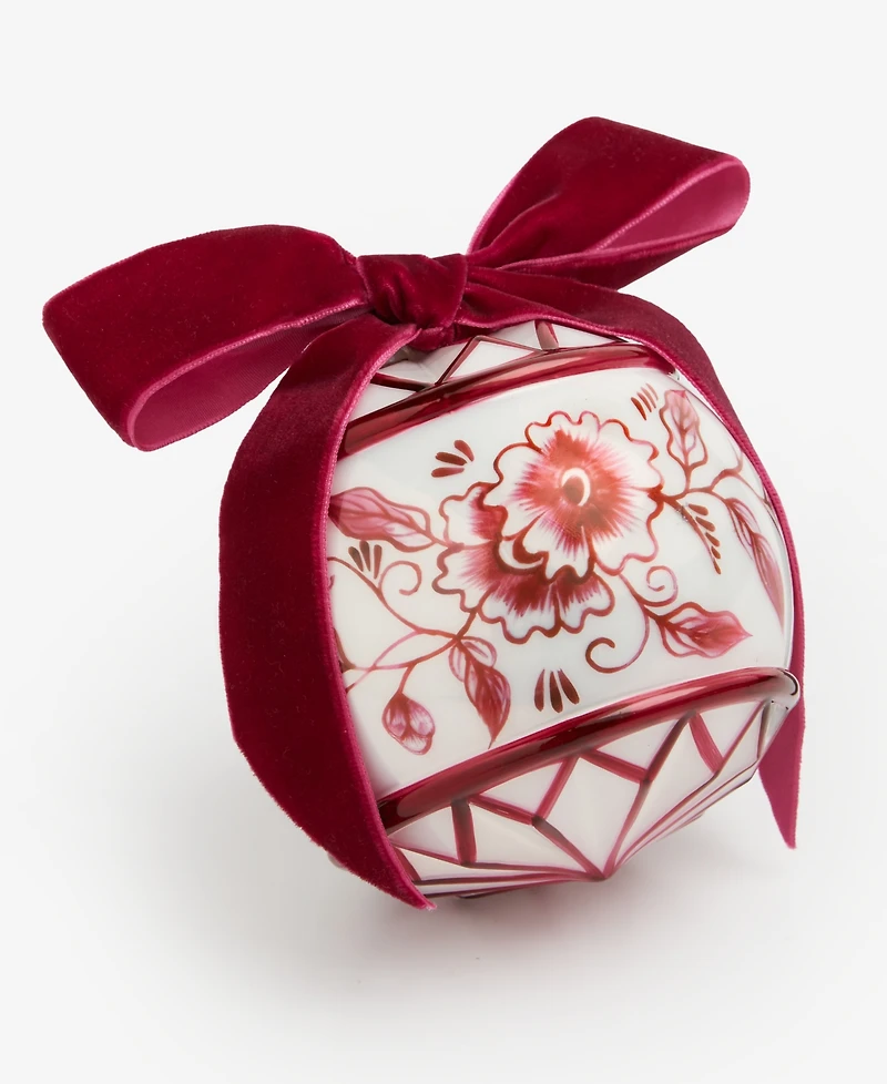 Holiday Lane Holiday Toile Glass Ball Ornament, Macy's Exclusive