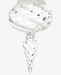 Holiday Lane Iced Delight Glass Icicle Ornament, Macy's Exclusive