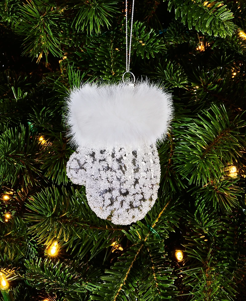 Holiday Lane Iced Delight Mitten Ornament, Macy's Exclusive