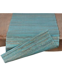 Saro Lifestyle Shimmering Woven Nubby Table Runner, 14" x 90"