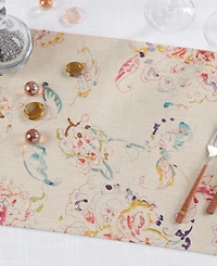 Saro Lifestyle Primavera Linen Floral Design Placemats, Set of 4