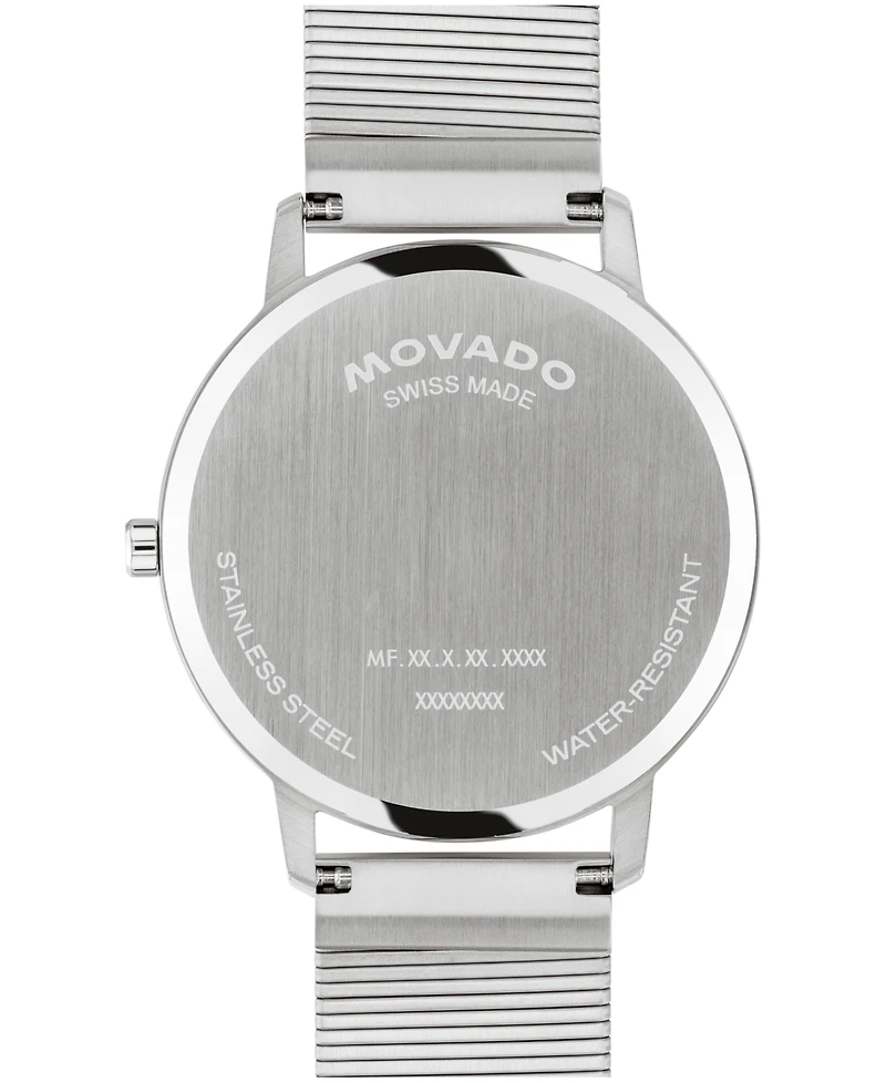 Movado Unisex Movado Face Swiss Quartz Stainless Steel Watch 41mm