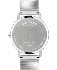 Movado Unisex Movado Face Swiss Quartz Stainless Steel Watch 41mm