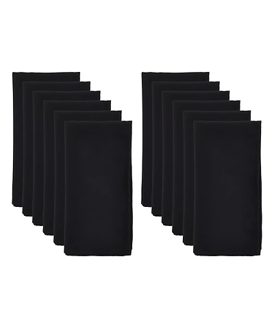 Saro Lifestyle Casual Design Everyday Table Napkins, Set of 12