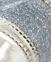 Saro Lifestyle Sparkling Square Design Napkin Rings, Set of 4