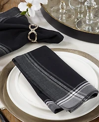 Saro Lifestyle Striped Border Table Napkins, Set of 4
