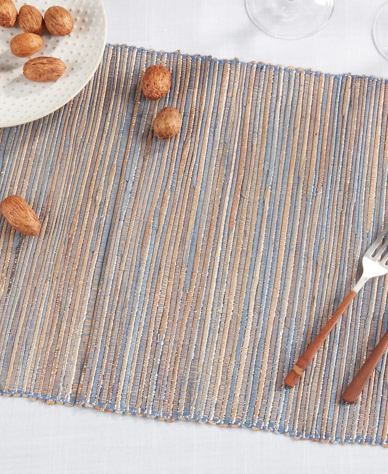 Saro Lifestyle Shimmering Woven Nubby Table Placemats, Set of 4
