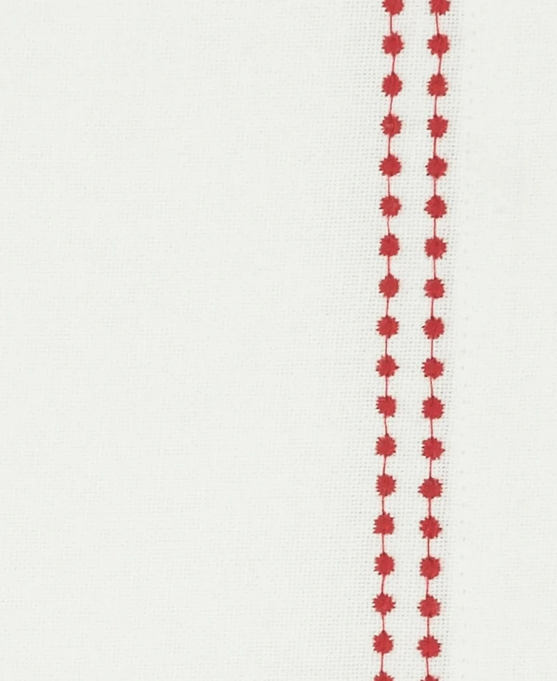 Saro Lifestyle Embroidered Border Table Napkins, Set of 4