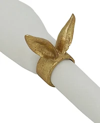 Saro Lifestyle Bunny Ears Design Napkin Rings, Set of 4