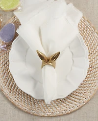 Saro Lifestyle Bunny Ears Design Napkin Rings, Set of 4
