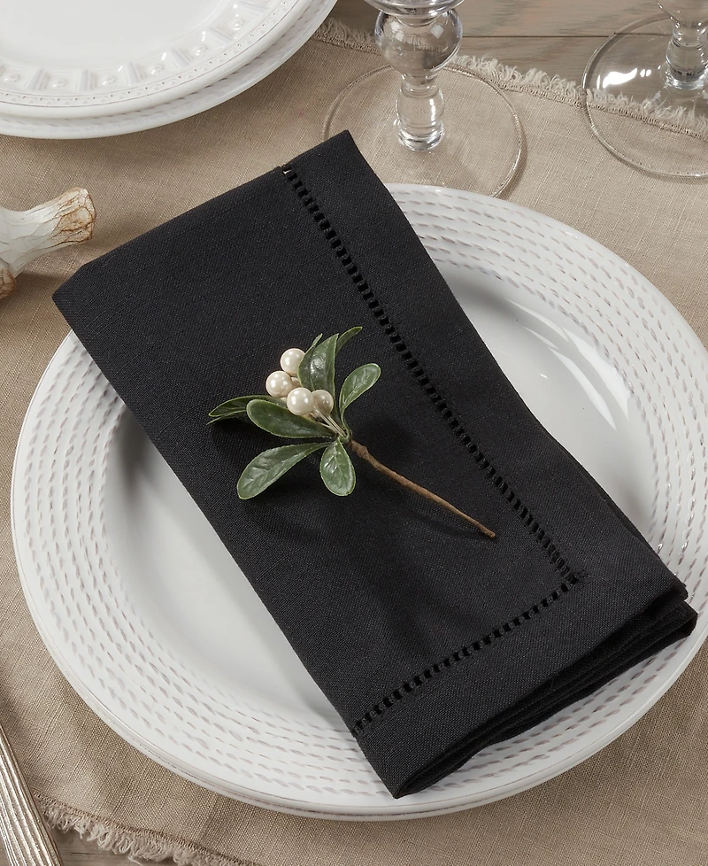 Saro Lifestyle Hemstitched Border Napkins