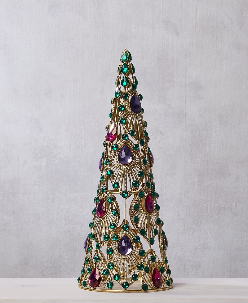 Holiday Lane Opulence Embellished Tree Table Decor, Macy's Exclusive