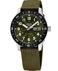 Seiko Men's 5 Sports Silver Stainless Steel Watch 41mm
