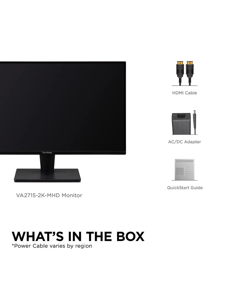 ViewSonic Va2715-2K-mhd 16:9 Wqhd VA Led Monitor