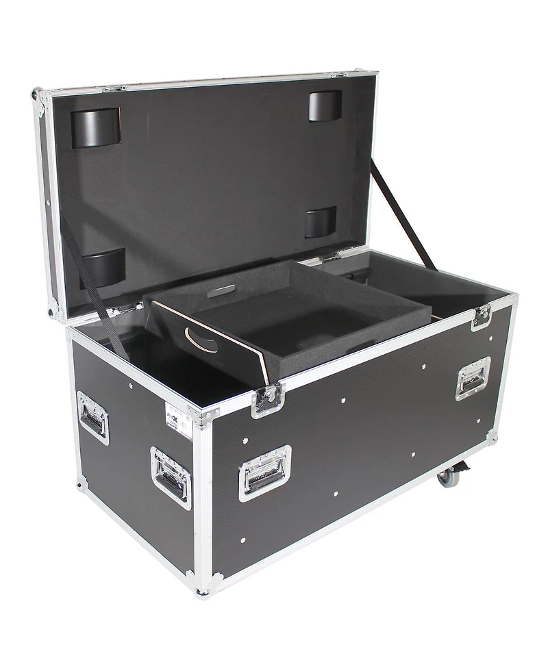 ProX Xs-UTLD1 Large Utility Case with Divider and 4" Caster Wheels