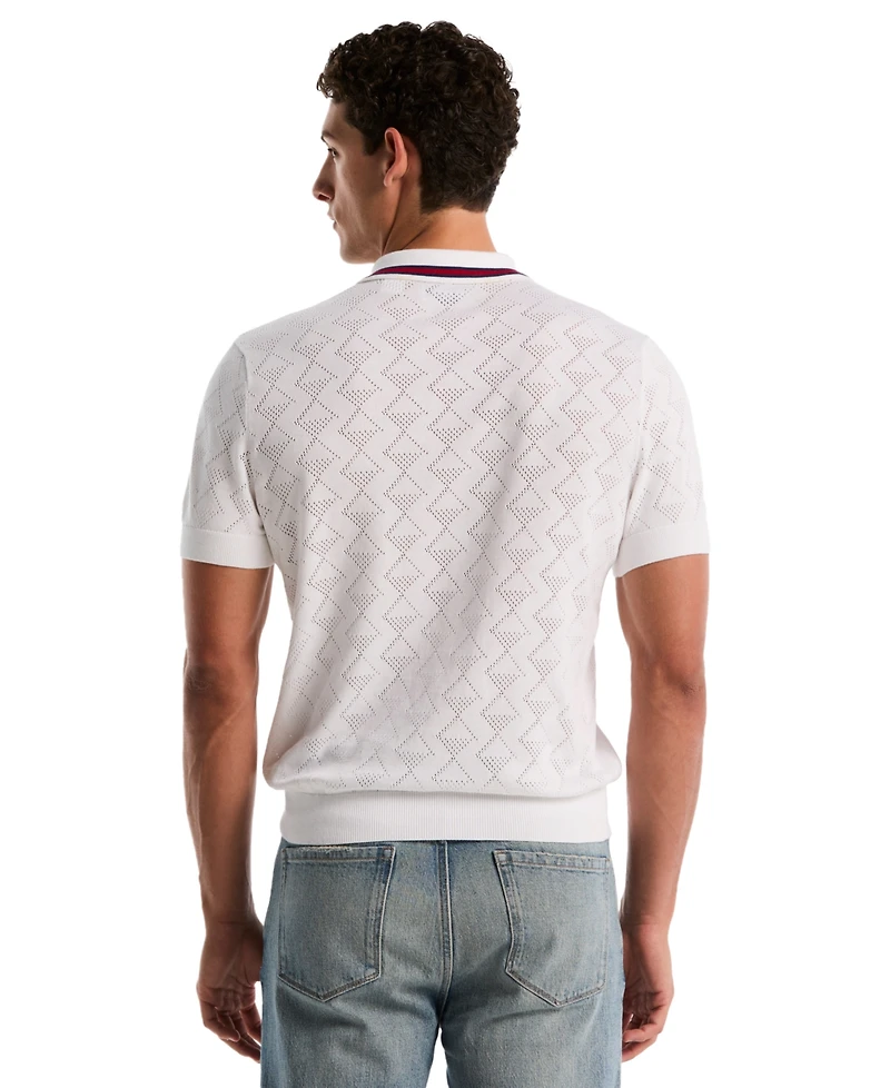Original Penguin Men's Geo Eyelet Polo Shirt