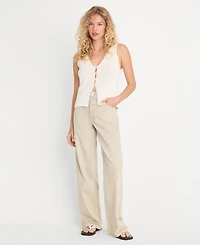 Good American Women's V-Neck Sleeveless Vest Top