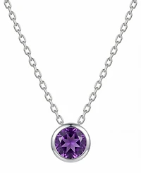 Macy's Garnet (1 ct. t.w.) Pendant Necklace Sterling Silver (Also Available Amethyst, Blue Topaz, Citrine, & Peridot)
