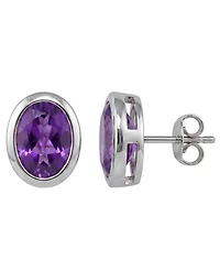 Macy's Peridot (1-1/2 ct. t.w.) Stud Earrings Sterling Silver (Also Available Amethyst, Blue Topaz, Garnet, & Citrine)