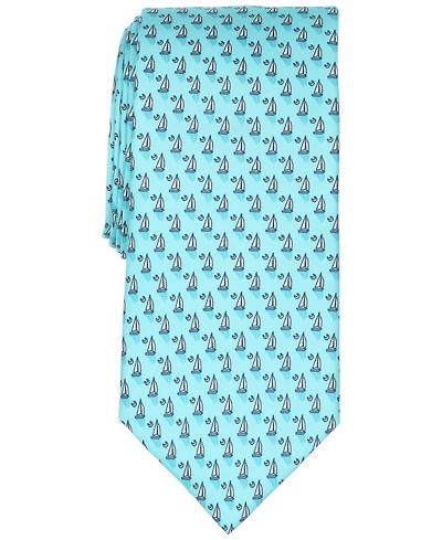 Club Room Men's Serenity Sailboat Neat Pattern Silk Tie, Macy's Exclusive