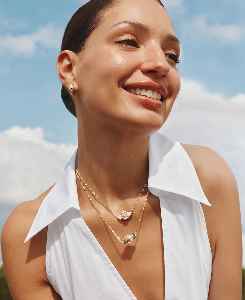 Kendra Scott 14k Gold-Plated Abbie Medallion Short Pendant Necklace