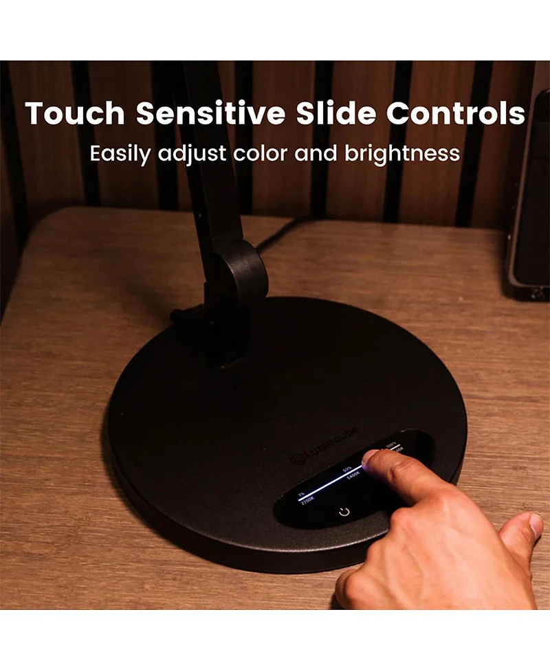 Lume Cube Edge Light 2.0 Bi-Color Led Desk Lamp with Electronic Base