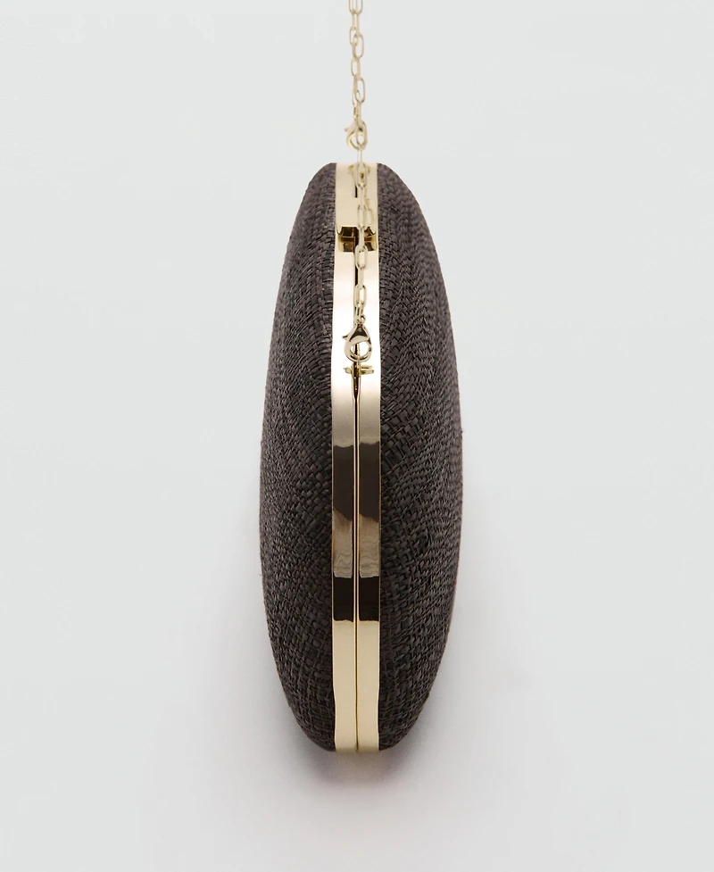 Mango Women's Natural Fiber Clutch Bag