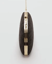 Mango Women's Natural Fiber Clutch Bag