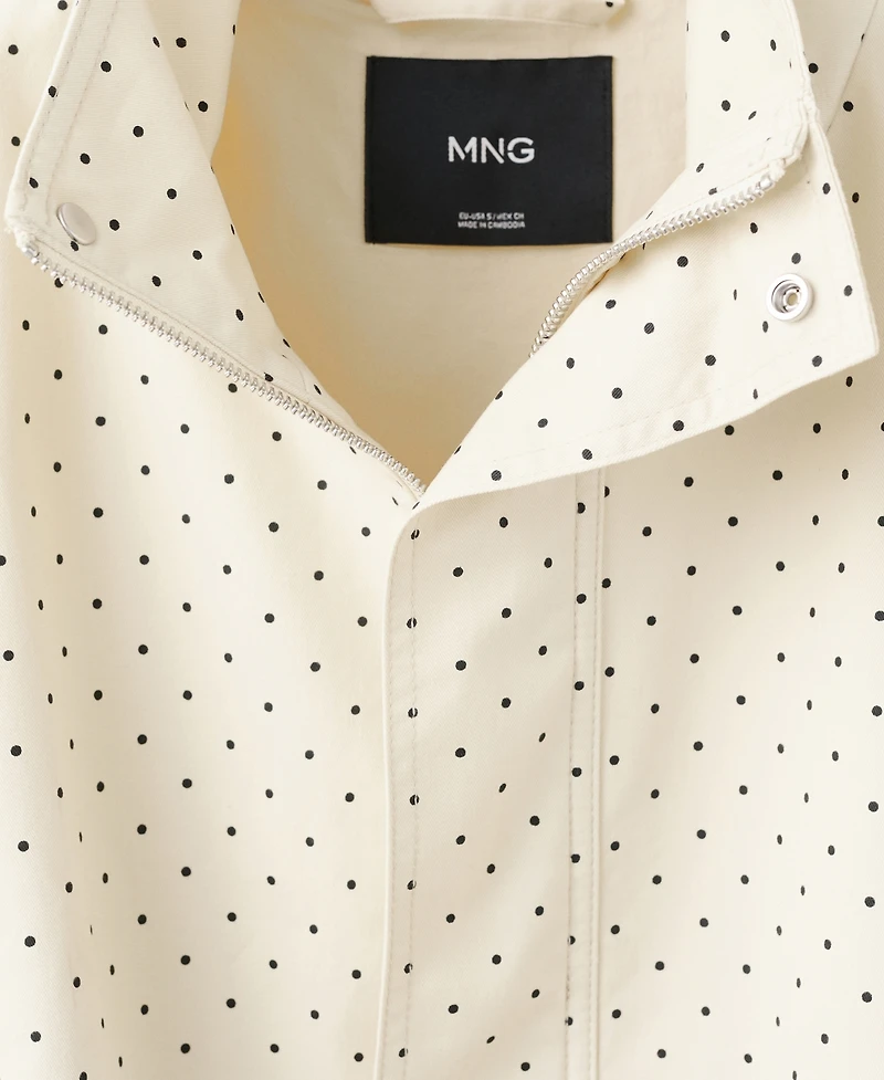 Mango Women's Dots Bomber Jacket