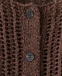 Mango Women's Short-Sleeved Crochet Cardigan