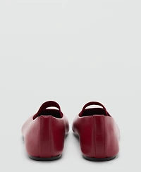 Mango Women's Strap Leather Shoes