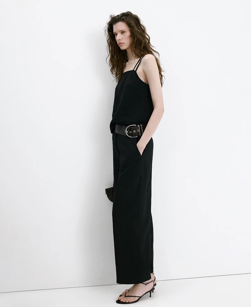 Mango Women's Belted Lyocell Pants