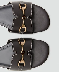 Mango Women's Metallic Detail Strappy Sandals