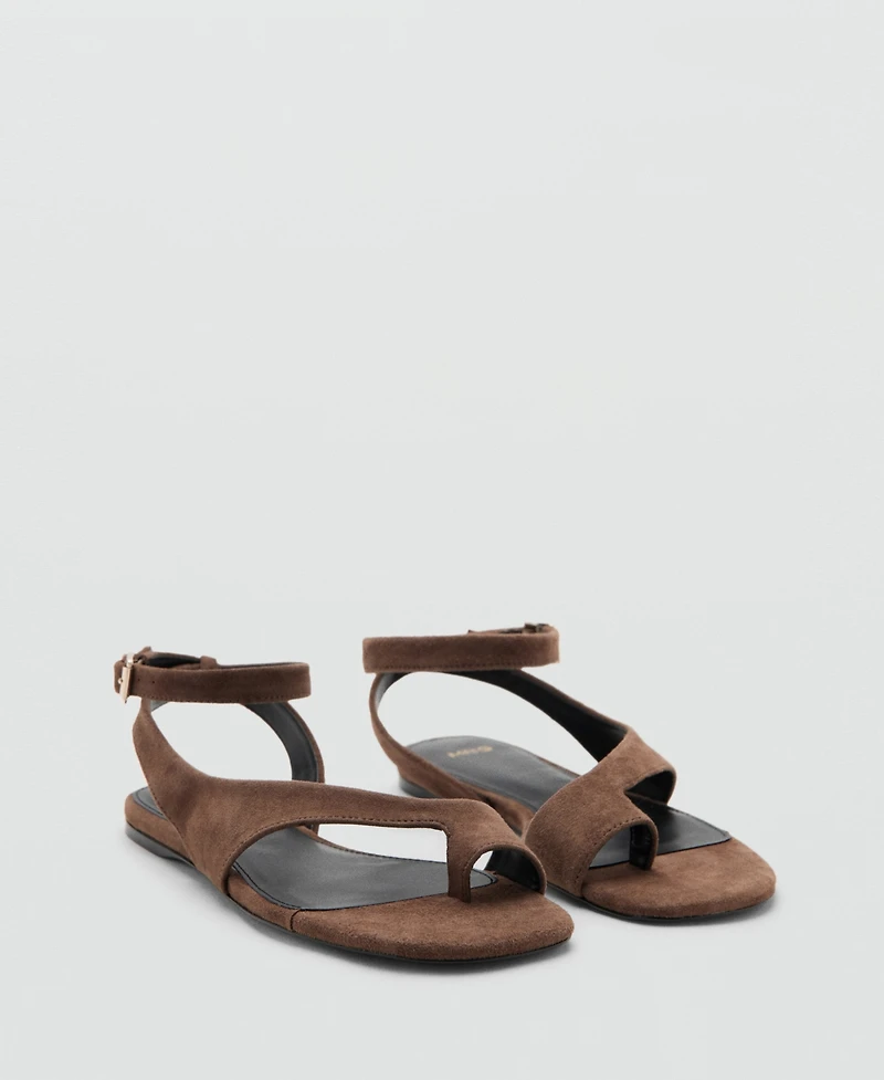 Mango Women's Leather Straps Sandals