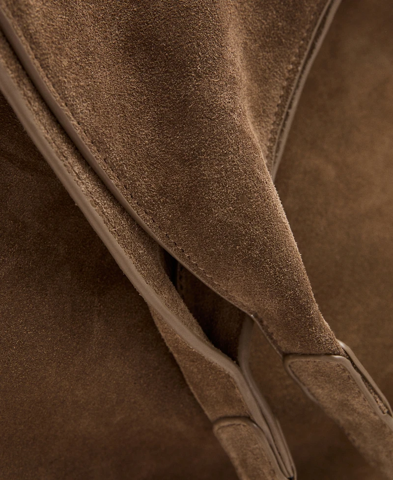 Mango Women's Suede Shoulder Bag