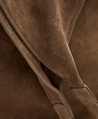 Mango Women's Suede Shoulder Bag