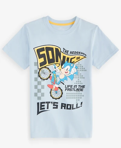 Epic Threads Boys' Xs-xl Sonic Let's Roll Short-Sleeve T-Shirt, Macy's Exclusive