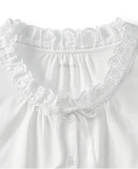 Lands' End Plus Lightweight Jersey Button Front Lace Trim Tank