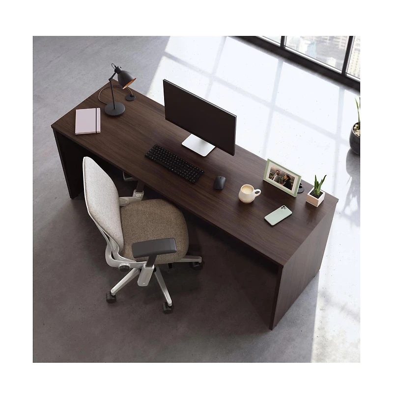 Sauder Affirm Commercial Office Desk, Hudson Elm finish
