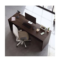 Sauder Affirm Commercial Office Desk, Hudson Elm finish