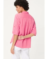 Olsen Women's Linen-Cotton Shirt