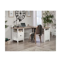 Sauder August Hill L Desk, Mystic Oak finish