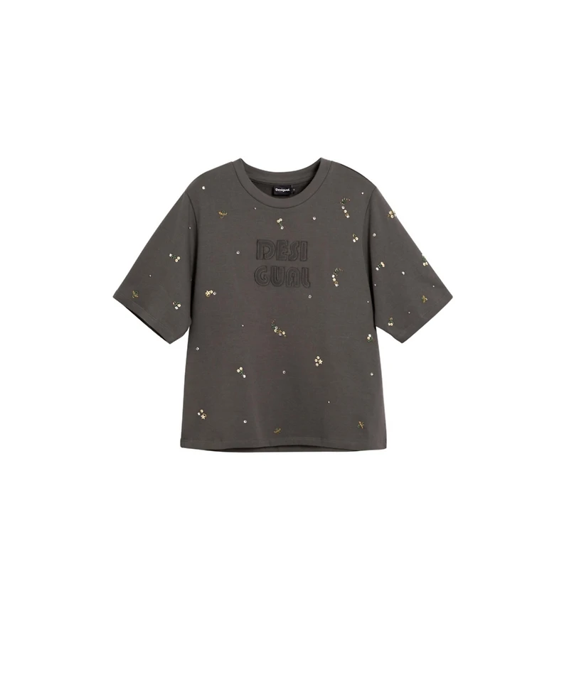 Desigual Women's Plain T-shirt appliques
